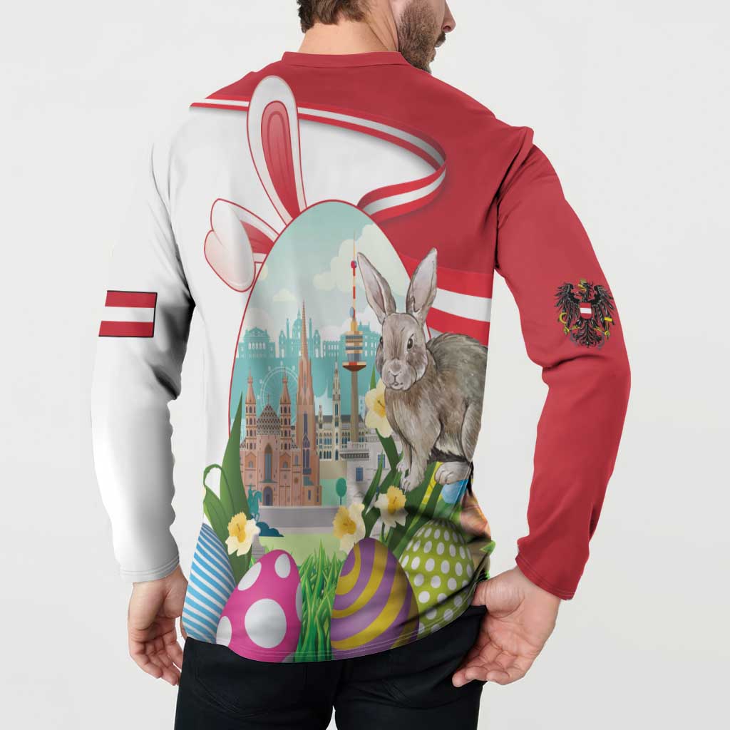 Happy Easter Austria Button Sweatshirt Easter Eggs With St. Stephen's Cathedral