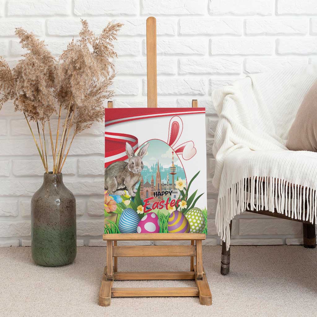 Happy Easter Austria Canvas Wall Art Easter Eggs With St. Stephen's Cathedral
