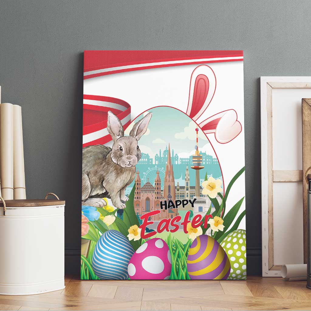 Happy Easter Austria Canvas Wall Art Easter Eggs With St. Stephen's Cathedral