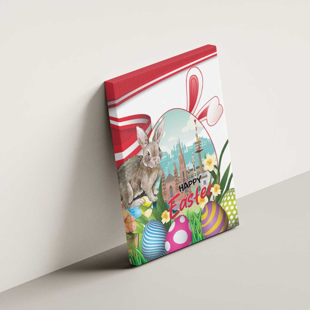 Happy Easter Austria Canvas Wall Art Easter Eggs With St. Stephen's Cathedral