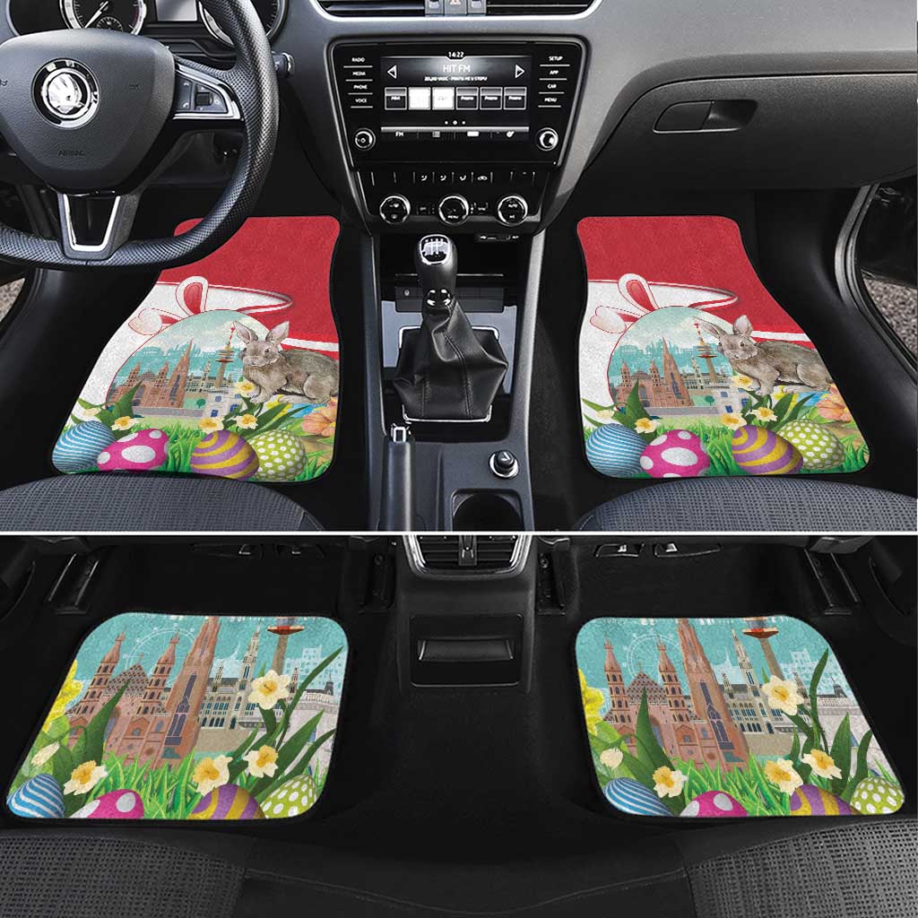 Happy Easter Austria Car Mats Easter Eggs With St. Stephen's Cathedral