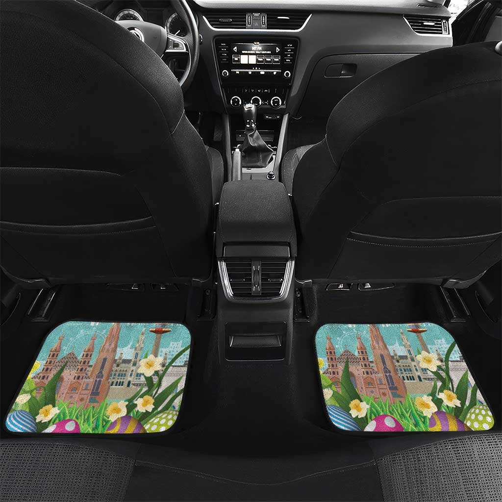 Happy Easter Austria Car Mats Easter Eggs With St. Stephen's Cathedral
