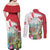 Happy Easter Austria Couples Matching Off Shoulder Maxi Dress and Long Sleeve Button Shirt Easter Eggs With St. Stephen's Cathedral