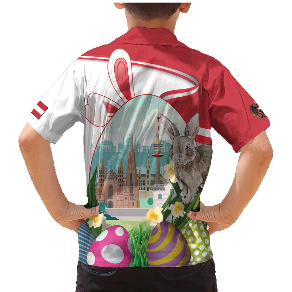 Happy Easter Austria Family Matching Mermaid Dress and Hawaiian Shirt Easter Eggs With St. Stephen's Cathedral