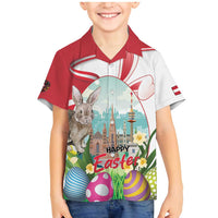 Happy Easter Austria Family Matching Mermaid Dress and Hawaiian Shirt Easter Eggs With St. Stephen's Cathedral