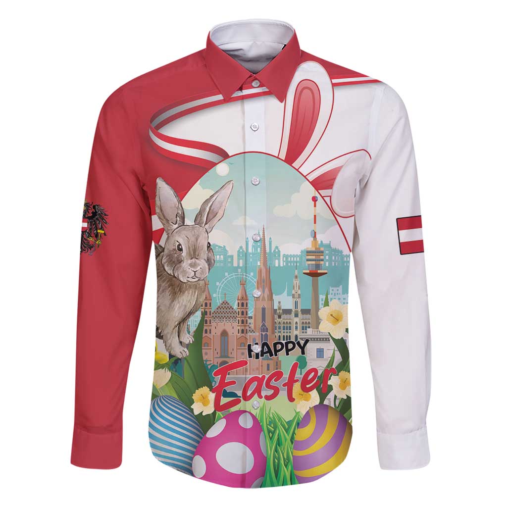 Happy Easter Austria Family Matching Tank Maxi Dress and Hawaiian Shirt Easter Eggs With St. Stephen's Cathedral