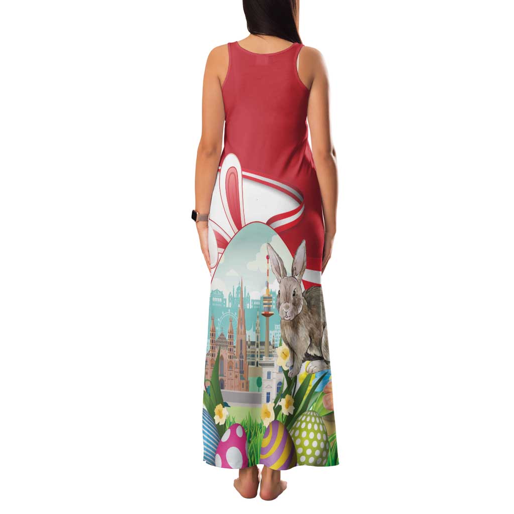 Happy Easter Austria Family Matching Tank Maxi Dress and Hawaiian Shirt Easter Eggs With St. Stephen's Cathedral