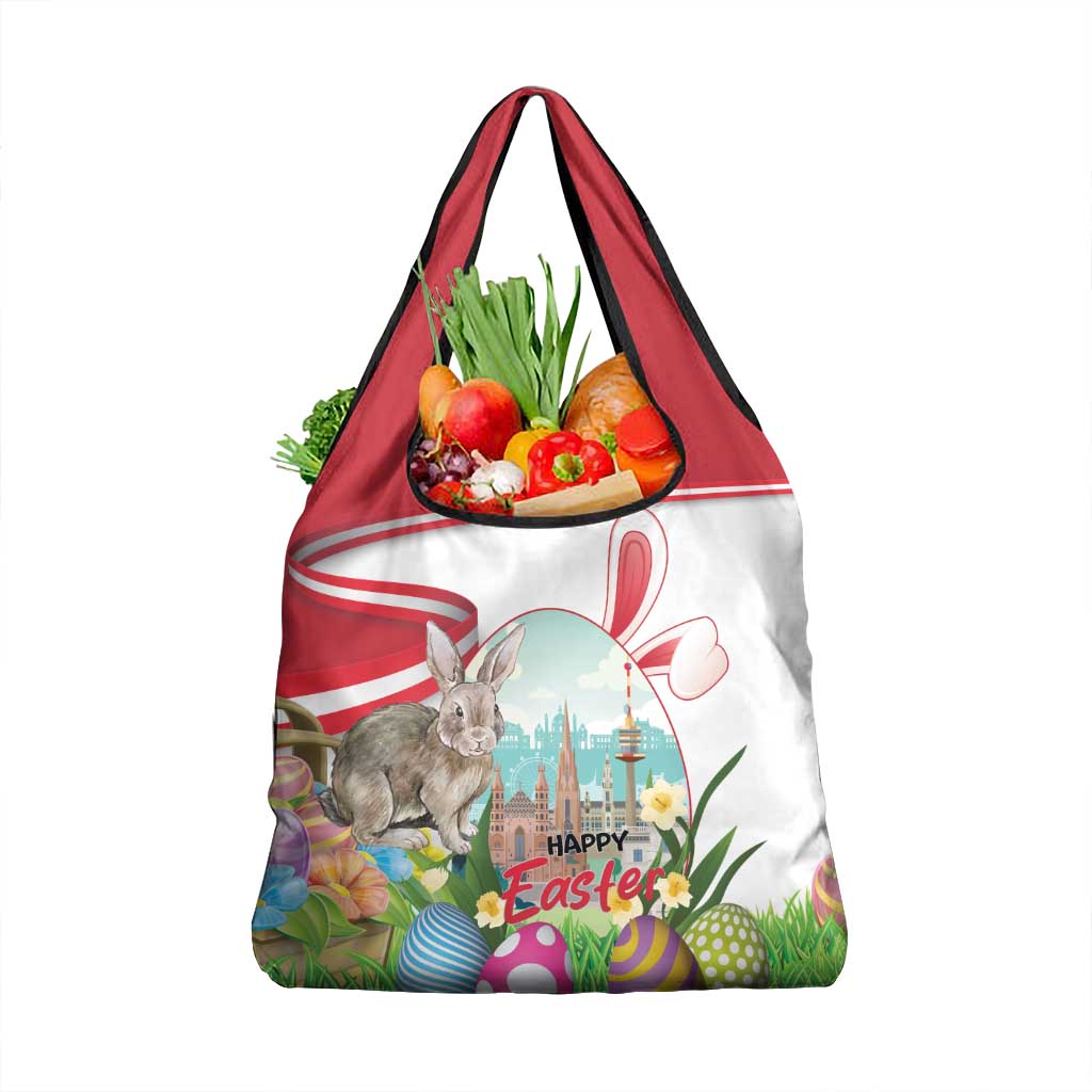 Happy Easter Austria Grocery Bag Easter Eggs With St. Stephen's Cathedral