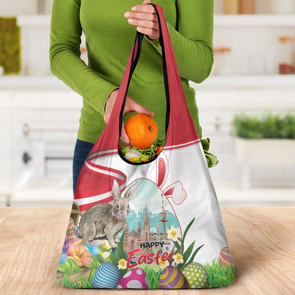 Happy Easter Austria Grocery Bag Easter Eggs With St. Stephen's Cathedral