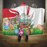 Happy Easter Austria Hooded Blanket Easter Eggs With St. Stephen's Cathedral