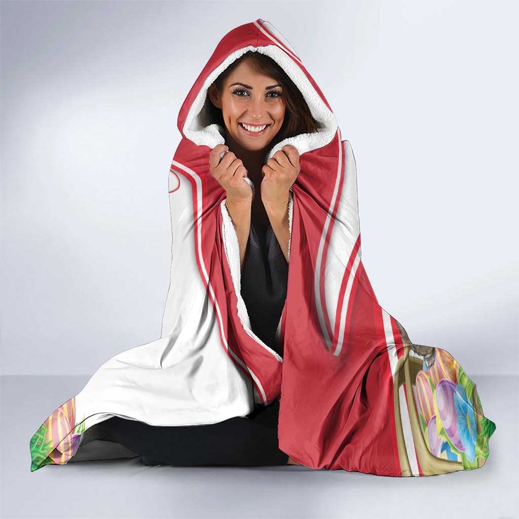Happy Easter Austria Hooded Blanket Easter Eggs With St. Stephen's Cathedral