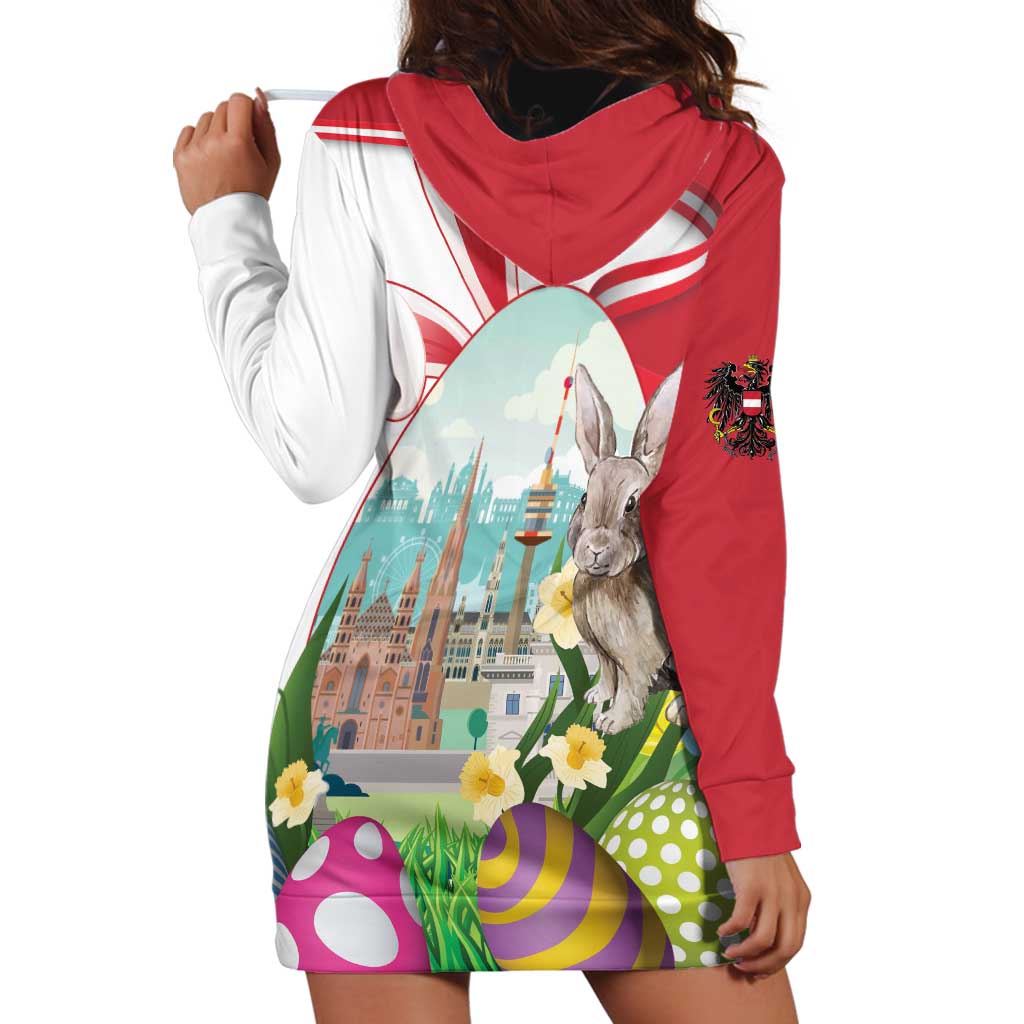 Happy Easter Austria Hoodie Dress Easter Eggs With St. Stephen's Cathedral