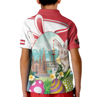 Happy Easter Austria Kid Polo Shirt Easter Eggs With St. Stephen's Cathedral