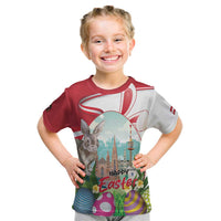 Happy Easter Austria Kid T Shirt Easter Eggs With St. Stephen's Cathedral