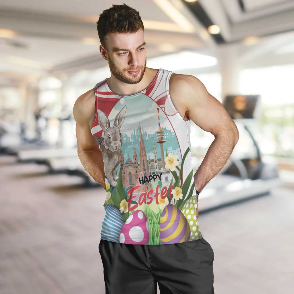 Happy Easter Austria Men Tank Top Easter Eggs With St. Stephen's Cathedral