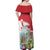 Happy Easter Austria Off Shoulder Maxi Dress Easter Eggs With St. Stephen's Cathedral