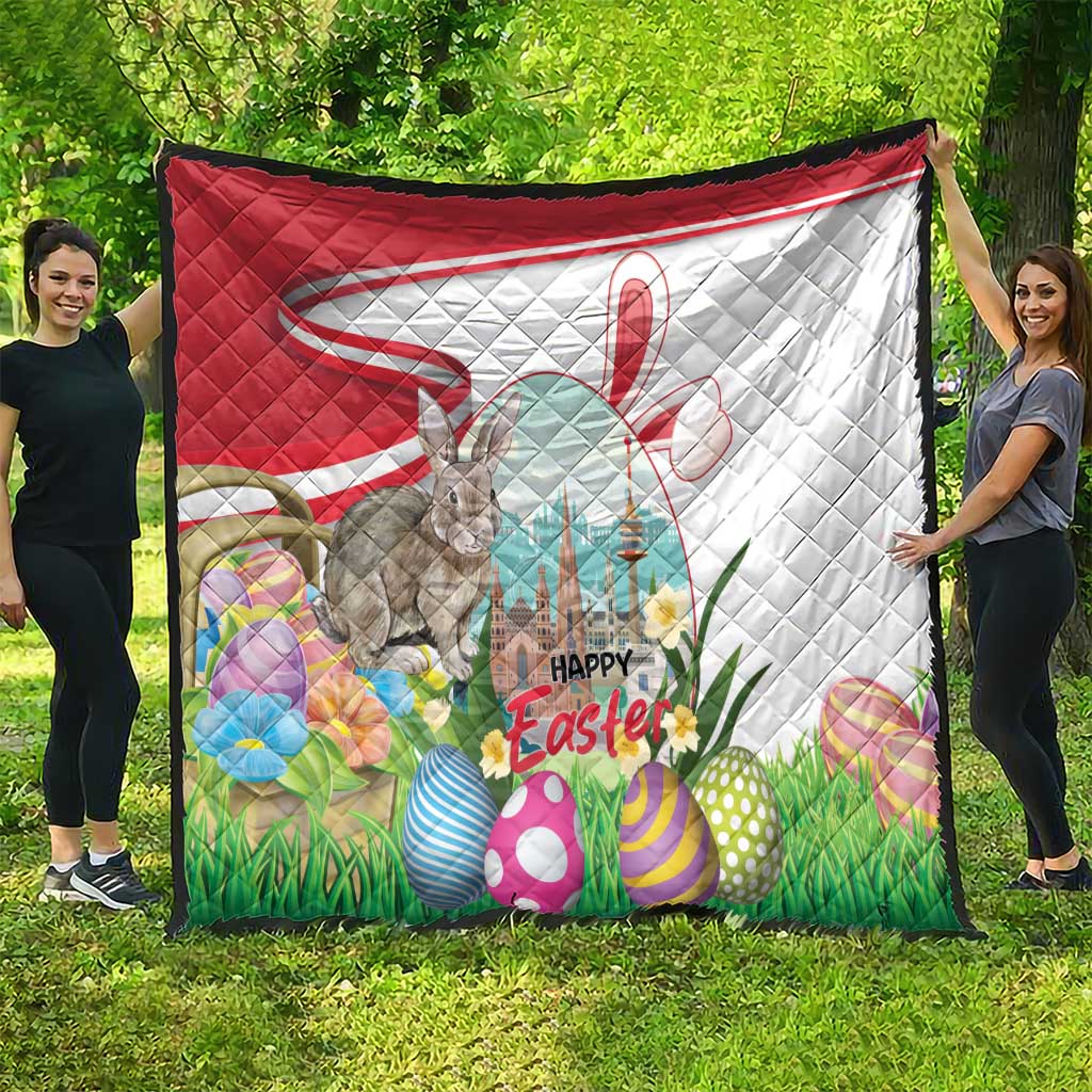 Happy Easter Austria Quilt Easter Eggs With St. Stephen's Cathedral