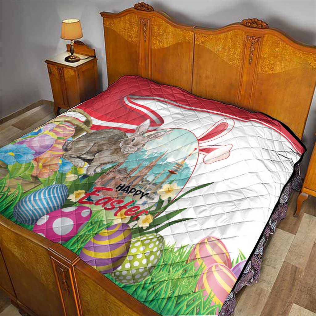 Happy Easter Austria Quilt Easter Eggs With St. Stephen's Cathedral