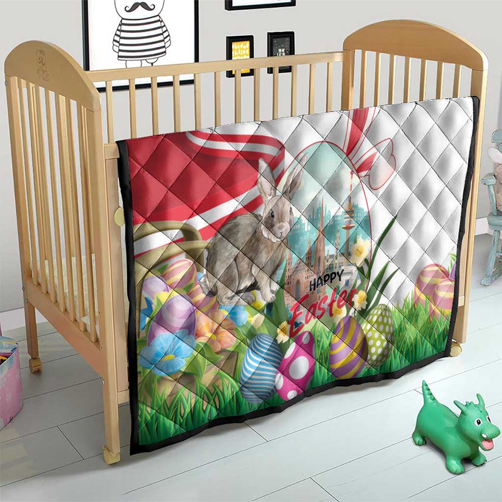 Happy Easter Austria Quilt Easter Eggs With St. Stephen's Cathedral