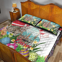 Happy Easter Austria Quilt Bed Set Easter Eggs With St. Stephen's Cathedral