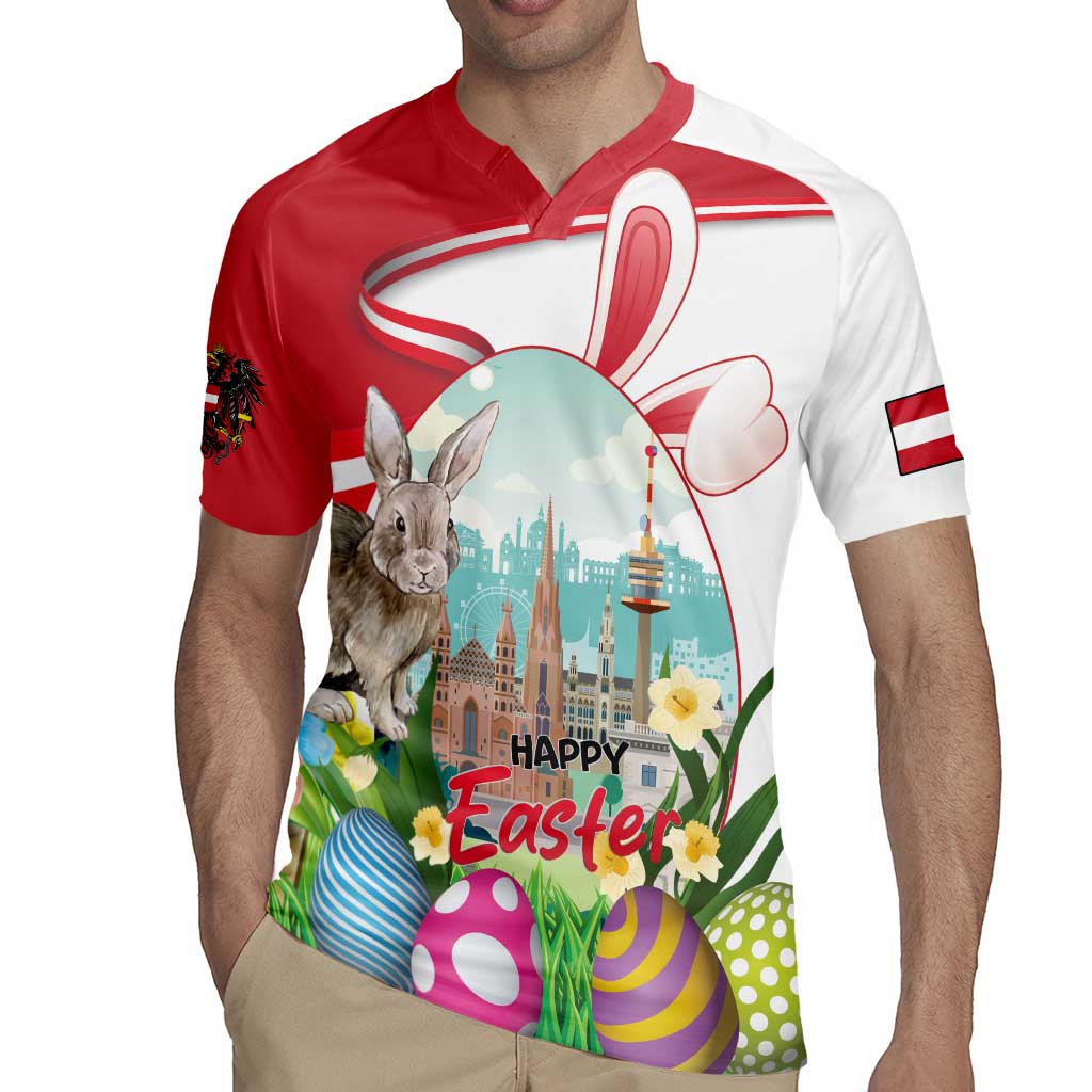 Happy Easter Austria Rugby Jersey Easter Eggs With St. Stephen's Cathedral