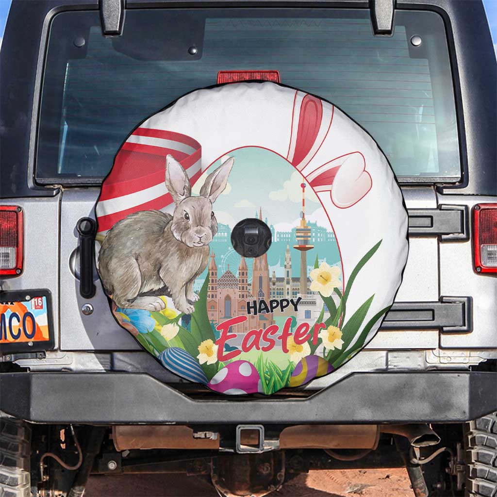 Happy Easter Austria Spare Tire Cover Easter Eggs With St. Stephen's Cathedral
