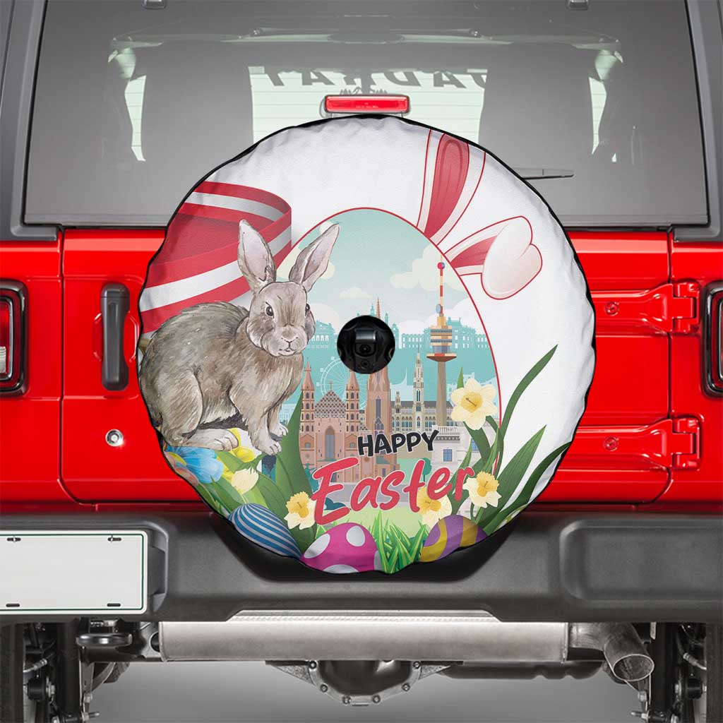 Happy Easter Austria Spare Tire Cover Easter Eggs With St. Stephen's Cathedral
