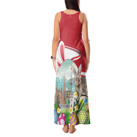 Happy Easter Austria Tank Maxi Dress Easter Eggs With St. Stephen's Cathedral