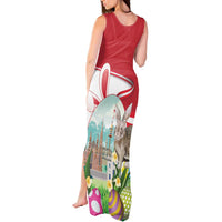 Happy Easter Austria Tank Maxi Dress Easter Eggs With St. Stephen's Cathedral