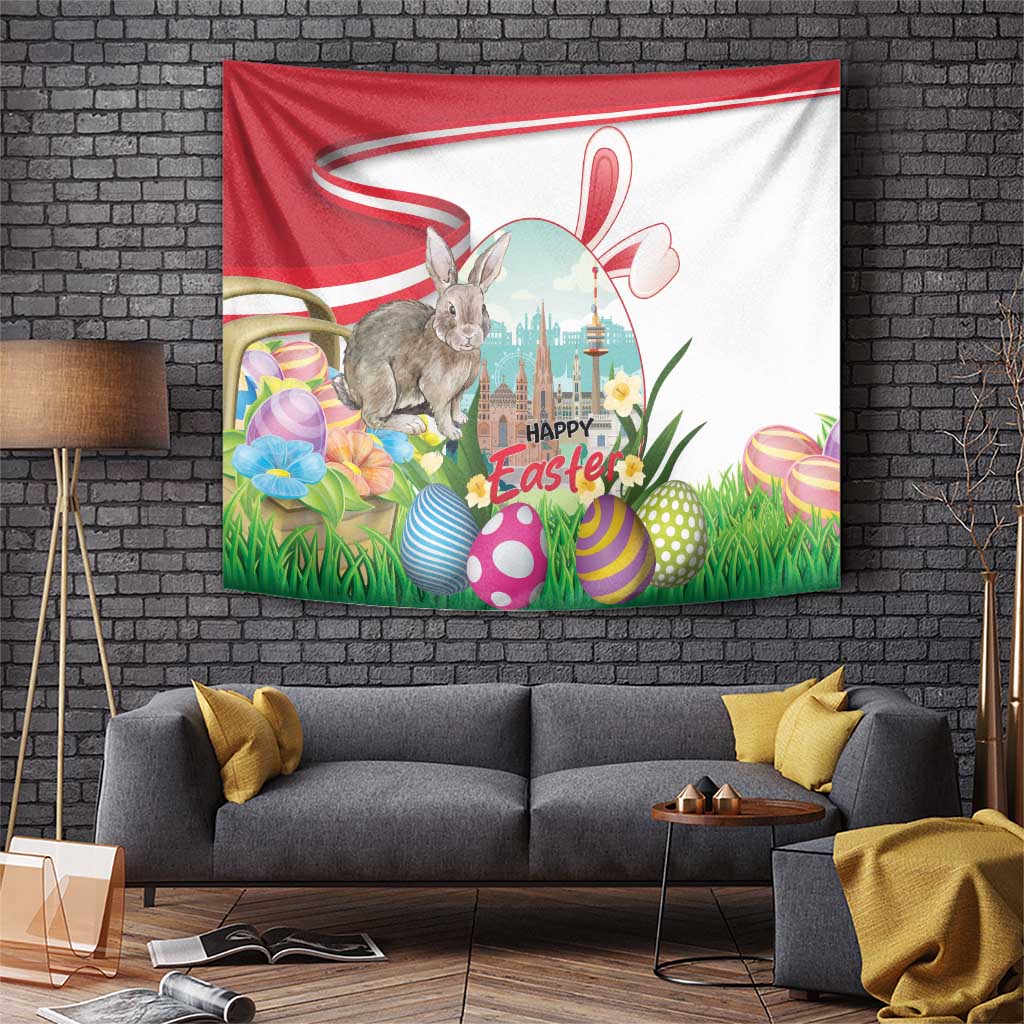 Happy Easter Austria Tapestry Easter Eggs With St. Stephen's Cathedral