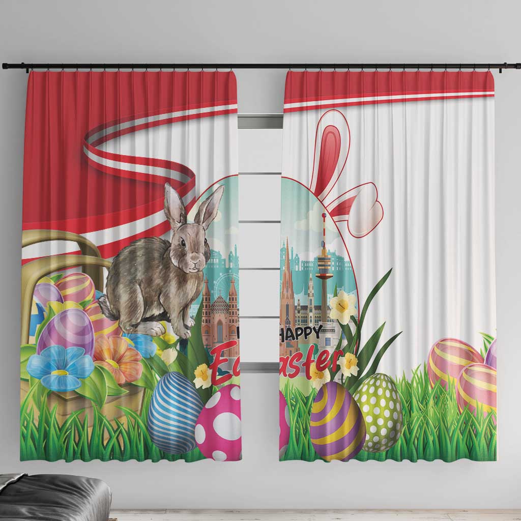 Happy Easter Austria Window Curtain Easter Eggs With St. Stephen's Cathedral
