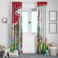 Happy Easter Austria Window Curtain Easter Eggs With St. Stephen's Cathedral