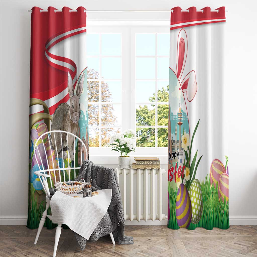 Happy Easter Austria Window Curtain Easter Eggs With St. Stephen's Cathedral