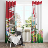 Happy Easter Austria Window Curtain Easter Eggs With St. Stephen's Cathedral