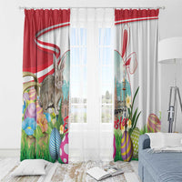 Happy Easter Austria Window Curtain Easter Eggs With St. Stephen's Cathedral