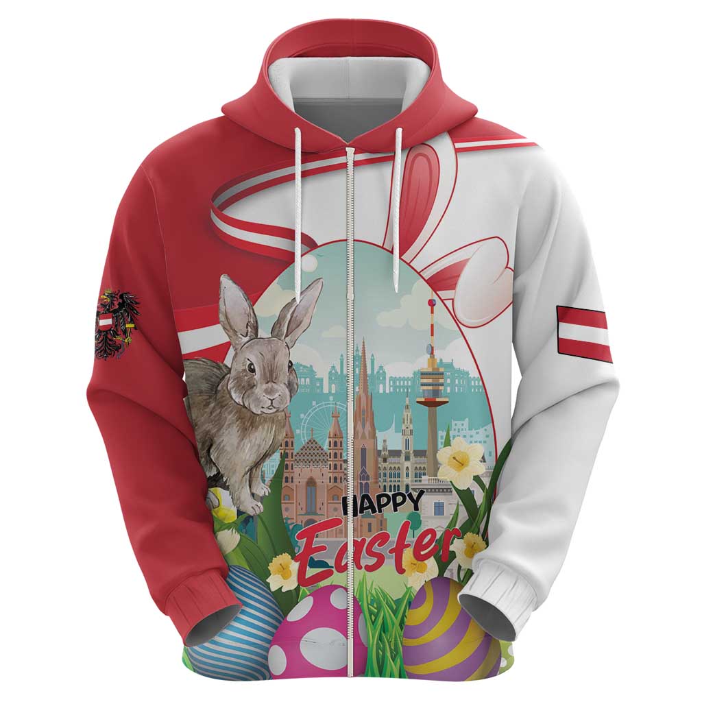 Happy Easter Austria Zip Hoodie Easter Eggs With St. Stephen's Cathedral