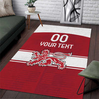 Custom Denmark Hockey Area Rug Danish Lions