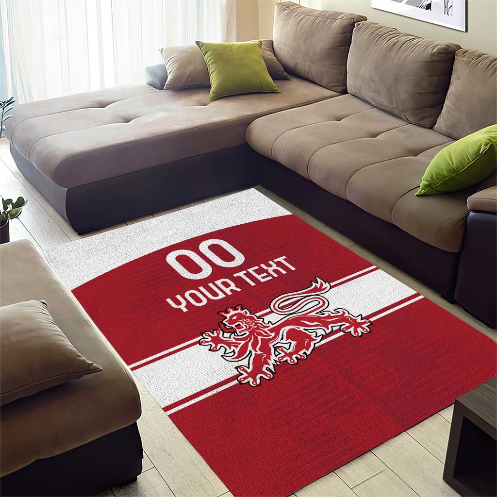Custom Denmark Hockey Area Rug Danish Lions