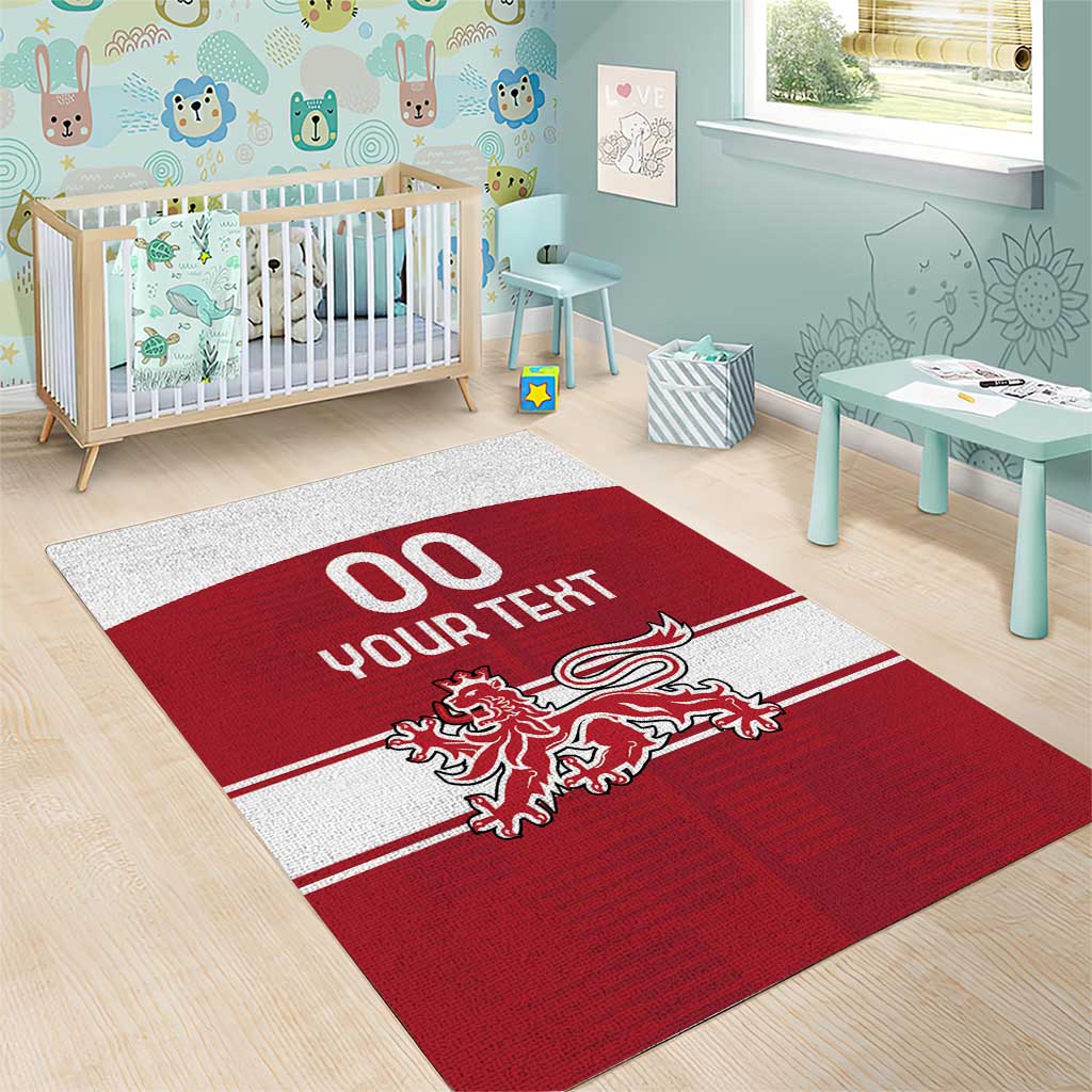 Custom Denmark Hockey Area Rug Danish Lions