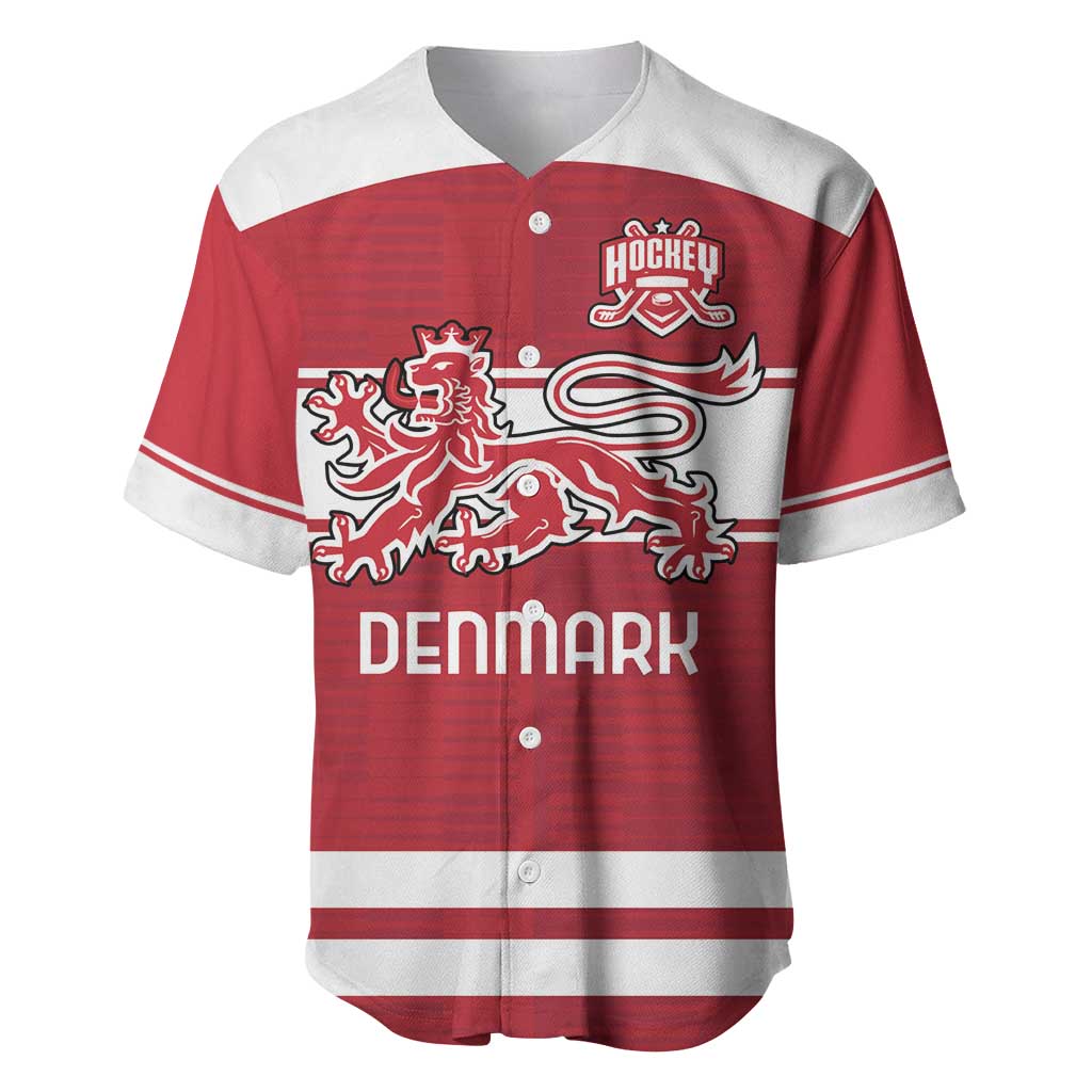 Custom Denmark Hockey Baseball Jersey Danish Lions