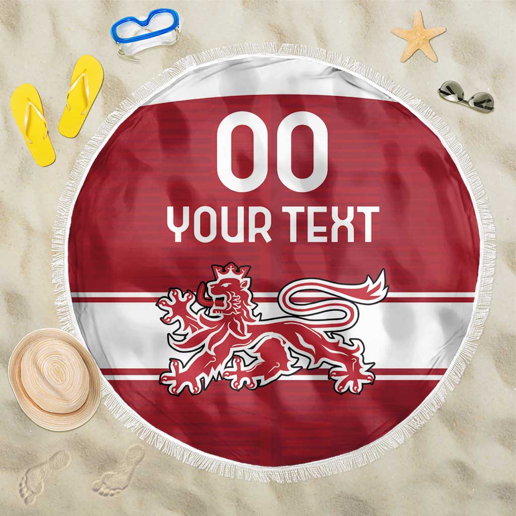 Custom Denmark Hockey Beach Blanket Danish Lions