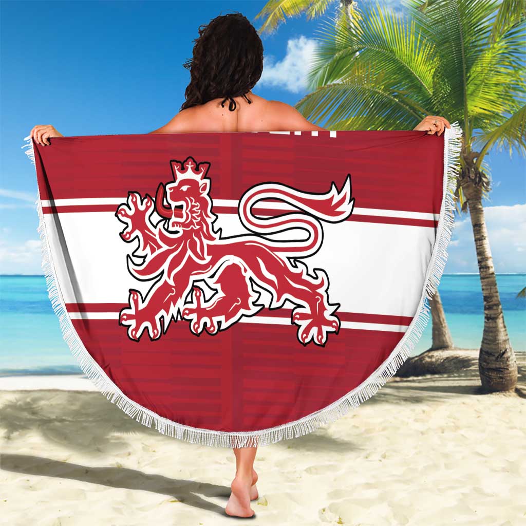 Custom Denmark Hockey Beach Blanket Danish Lions