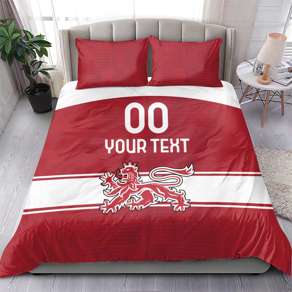 Custom Denmark Hockey Bedding Set Danish Lions