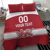 Custom Denmark Hockey Bedding Set Danish Lions