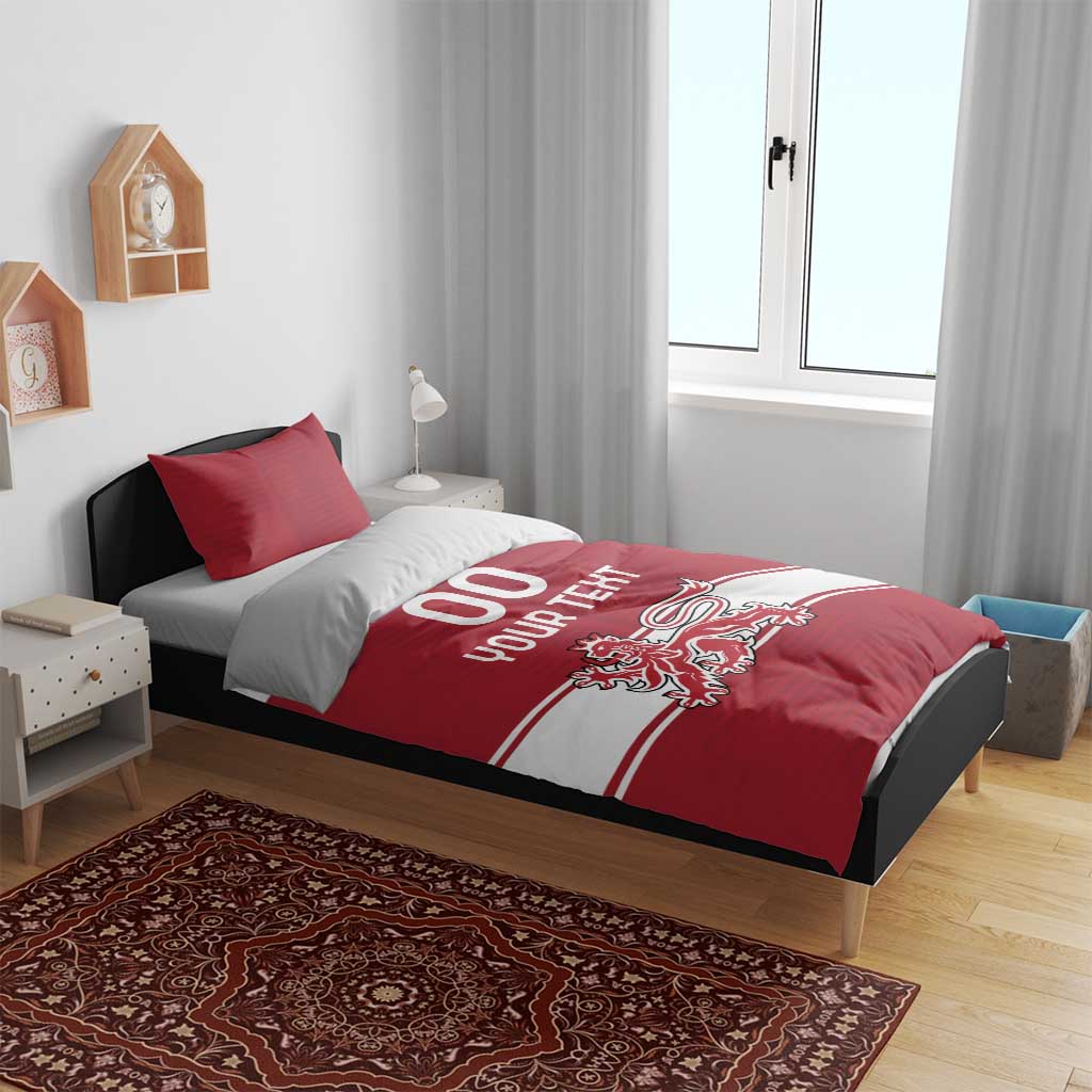 Custom Denmark Hockey Bedding Set Danish Lions