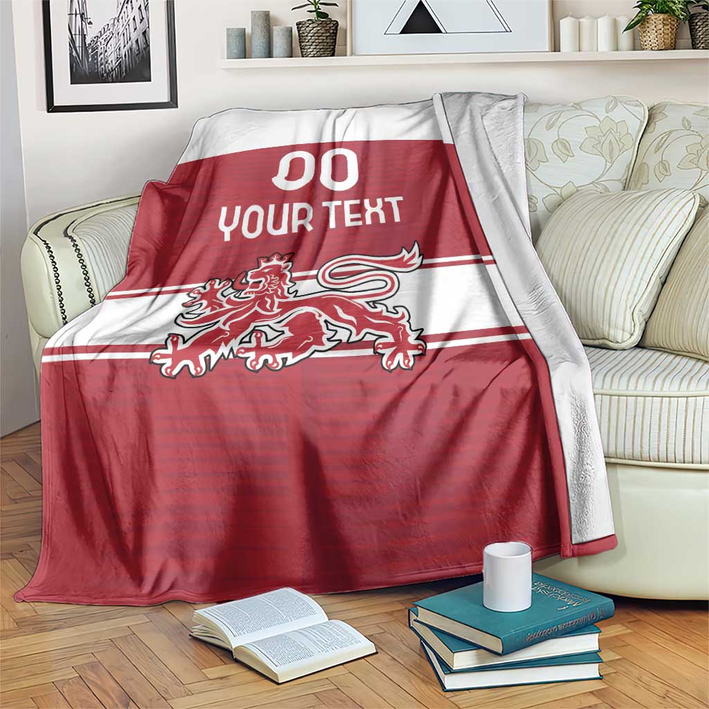 Custom Denmark Hockey Blanket Danish Lions