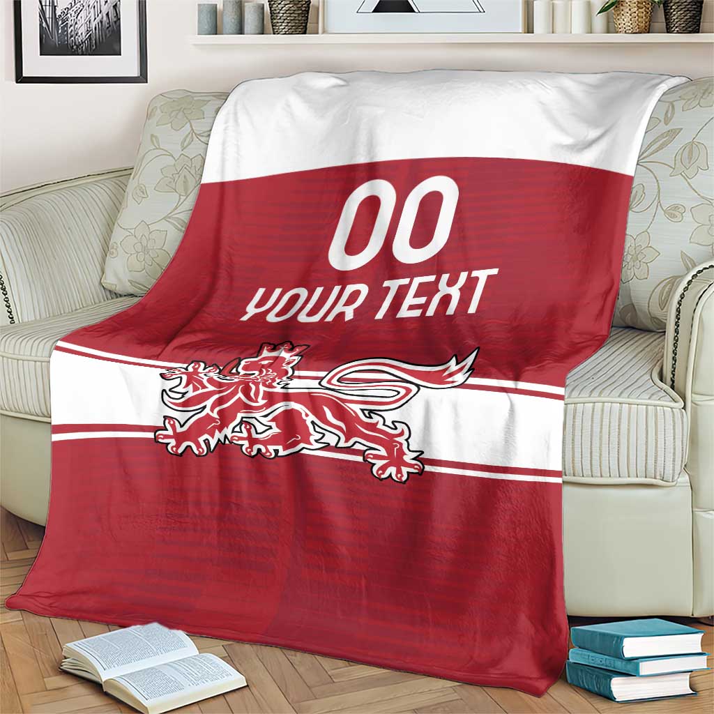Custom Denmark Hockey Blanket Danish Lions