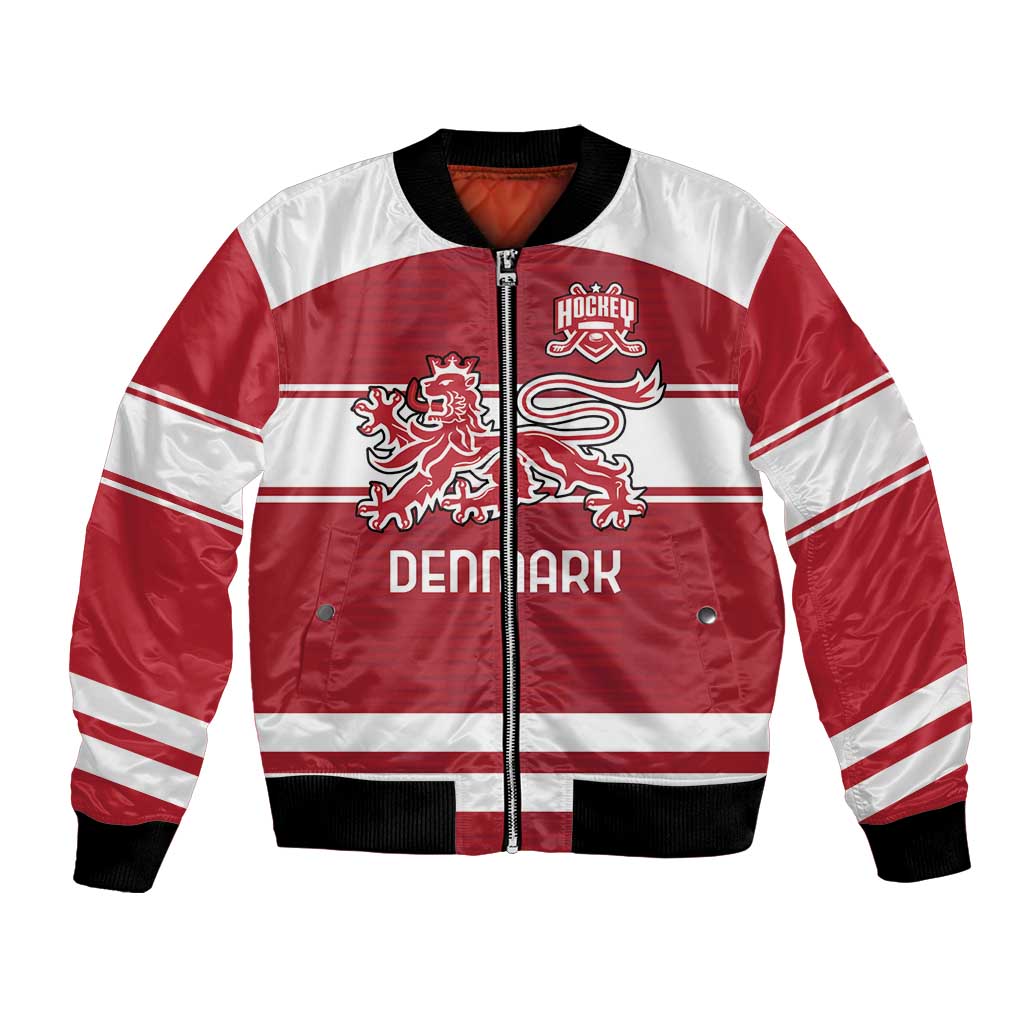 Custom Denmark Hockey Bomber Jacket Danish Lions