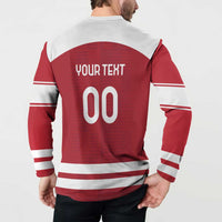 Custom Denmark Hockey Button Sweatshirt Danish Lions