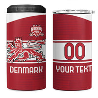 Custom Denmark Hockey 4 in 1 Can Cooler Tumbler Danish Lions